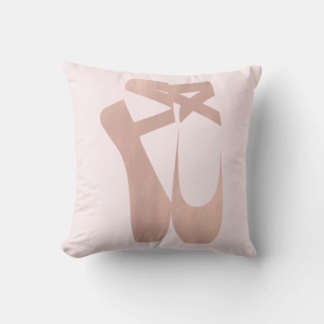 Coussin Chaussons de ballet roses Ballerine Or rose Chambr (Recto)