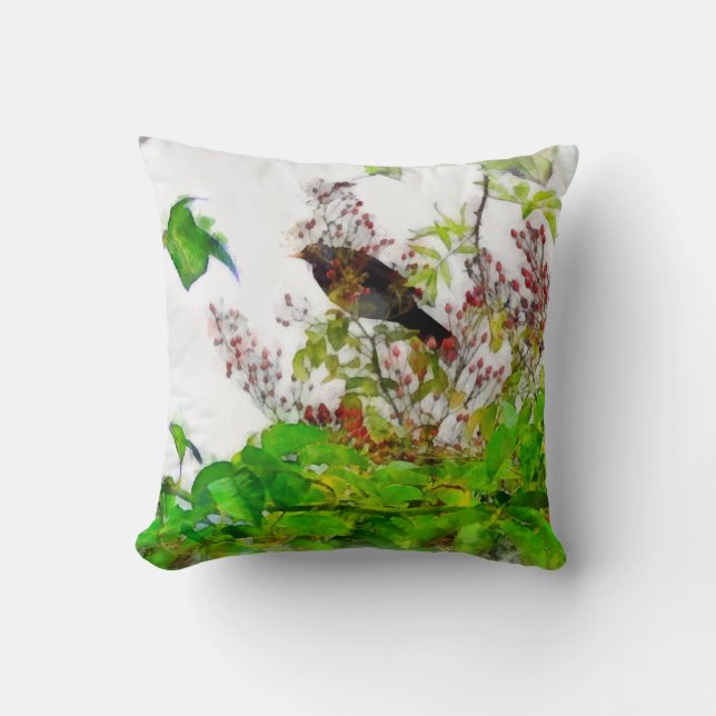 Coussin Chaussure de conception Blackbird et Rosehip (Recto)
