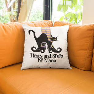 Coussin Chaussures de sorcière lunaire d'Halloween simple 