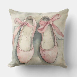 Coussin Chaussures plates de ballet à ruban rose pastel vi