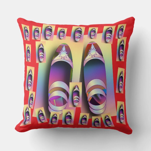 Coussin Chaussures + Rouge (Recto)