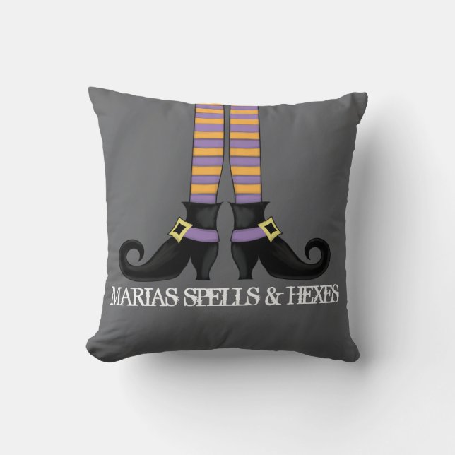 Coussin Chaussures Whimsy Witch Personnalisées Halloween (Recto)