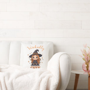 Coussin Chauve sorcière d'Halloween   Éffrayant adorable