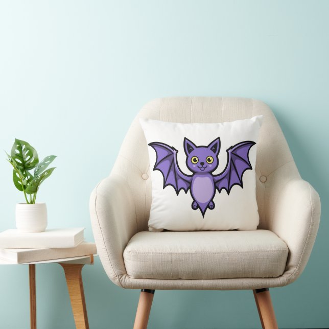 Coussin Chauve-souris - créature Halloween (Chaise)