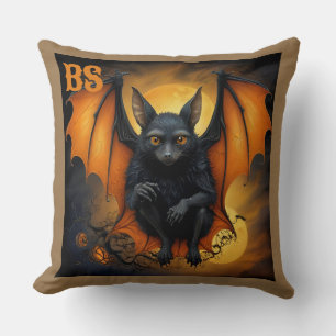 Coussin Chauve-souris mignonne et effrayante d'Halloween d