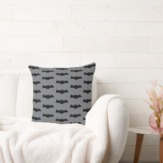 Coussin Chauves-souris grises et noires d'Halloween (Canapé)
