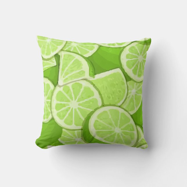 Coussin Chaux tropicale juteuse (Recto)