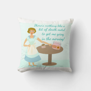 Coussin Cheeky Kitsch Fun Death Metal Housewoman