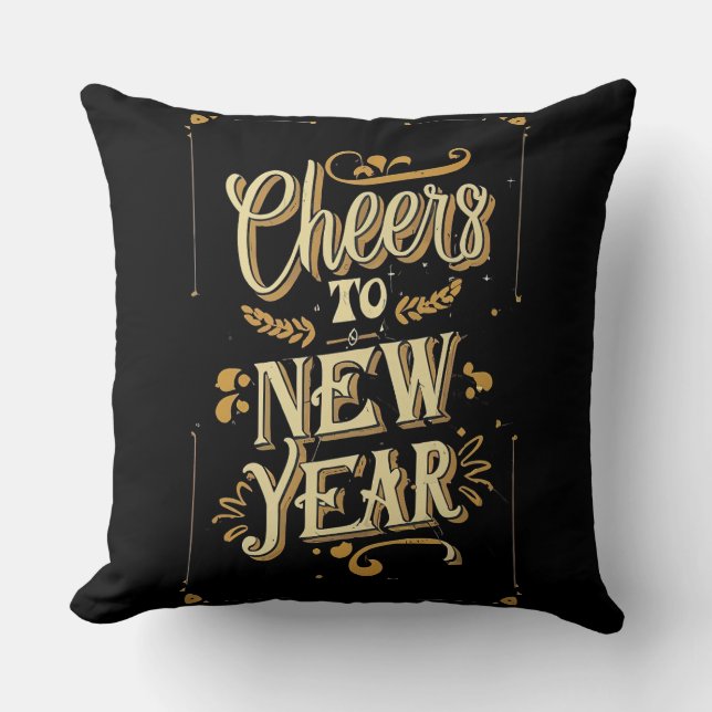 Coussin Cheers to a new year (Recto)