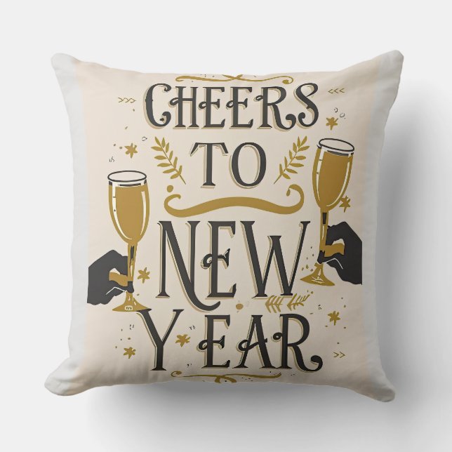 Coussin Cheers to a new year (Recto)