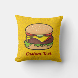 Coussin Cheeseburger Jeu d'oreiller
