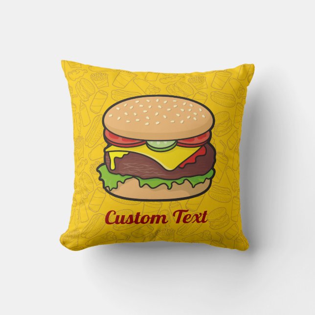 Coussin Cheeseburger Jeu d'oreiller (Recto)