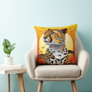 Coussin Cheetah African Feline Wild Animal