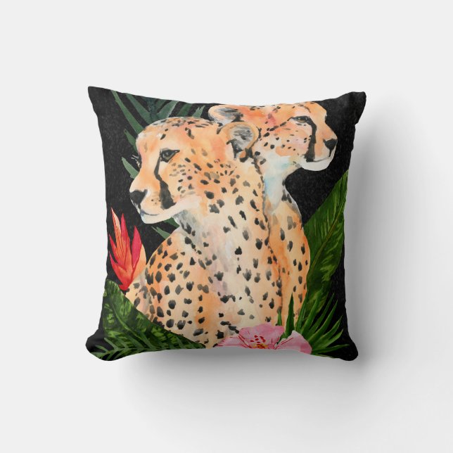 Coussin Cheetah Bouquet (Recto)