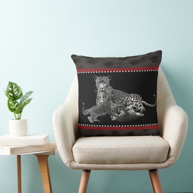 Coussin Cheetah et Cubs (Chaise)