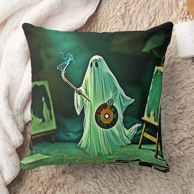 Coussin Chef-d'oeuvre Eerie de l'artiste fantôme (Couverture)