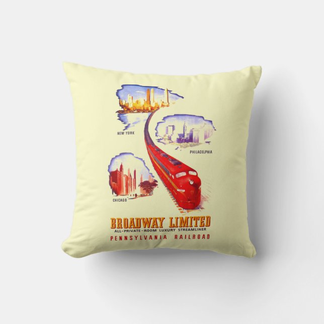 Coussin Chemin de fer Broadway Streamliner limité de la (Recto)