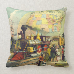 Coussin Chemin de fer central 1882 de l'Illinois