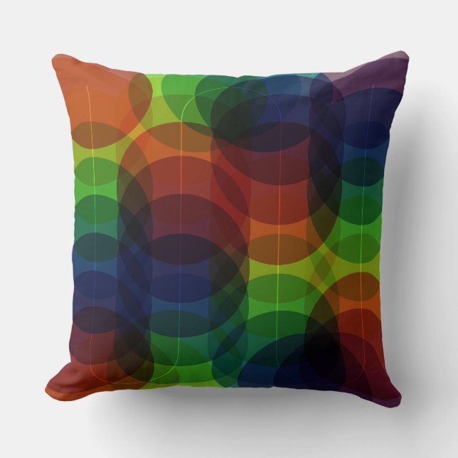 Coussin Chemin de prisme vert (Recto)