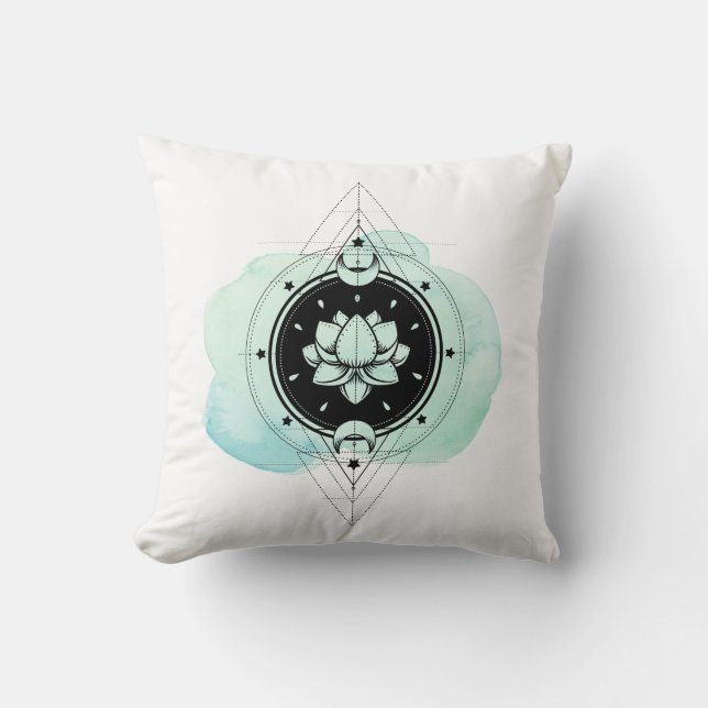 Coussin Chemin d'étoiles de Lotus de lune de *~* au (Recto)
