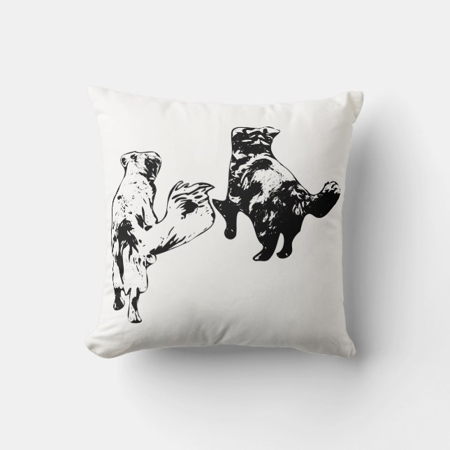 Coussin Chemin Feuille, Deux Ombres (Recto)