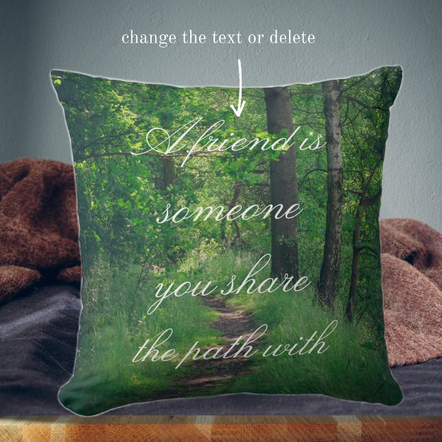Coussin Chemin forestier ensoleillé (Créateur téléchargé)