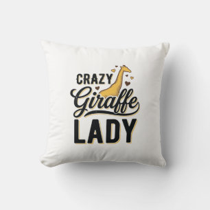 Coussin Chemise à motif de gravure vintage Crazy Giraffe L