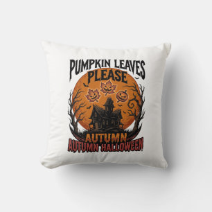 Coussin Chemise Automnale Citrouille Avec Feuilles De Tomb