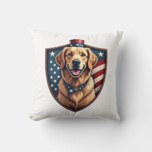 Coussin Chemise avec gravure Golden Retriever Papa Chien P