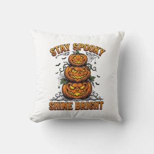 Coussin Chemise brillante vintage Halloween citrouille dés