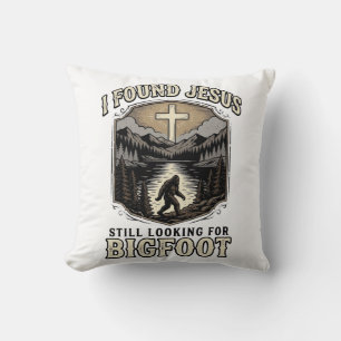 Coussin Chemise chrétienne vintage Bigfoot Jésus drôle