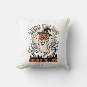 Coussin Chemise Citrouille Fantôme Gravure Halloween Vinta