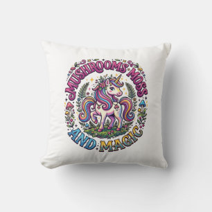 Coussin Chemise commerciale Licornes Champignons Mousse et