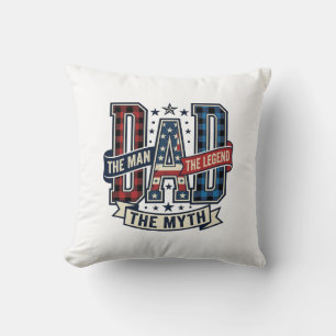 Coussin Chemise DAD L'Homme La Légende Le Mythe Vintage De
