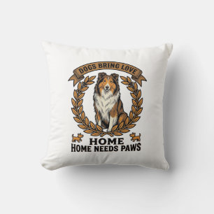Coussin Chemise d'amour de chien Gravure vintage conceptio