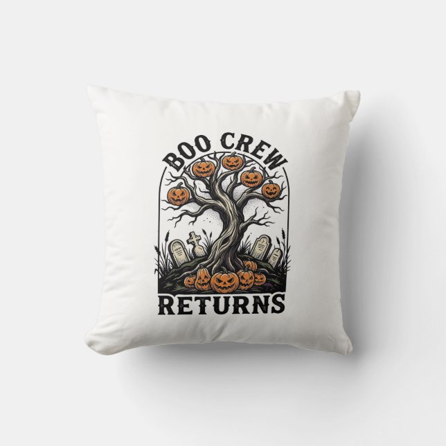 Coussin Chemise d'arbre d'Halloween Graphique de citrouill (Recto)