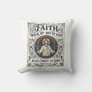Coussin Chemise d'art d'écriture de journal de Bible de Jé
