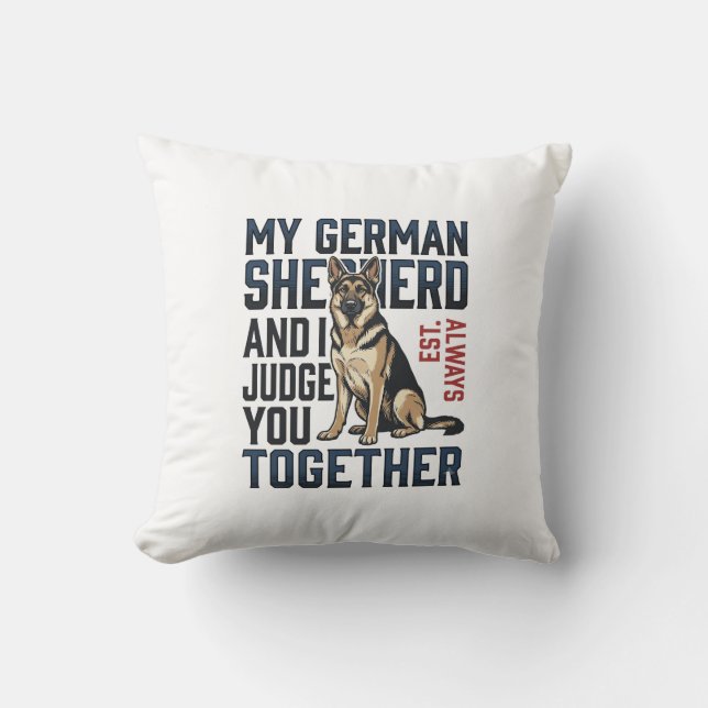Coussin Chemise de Berger Allemand Amusing Fan de Chien Vi (Recto)