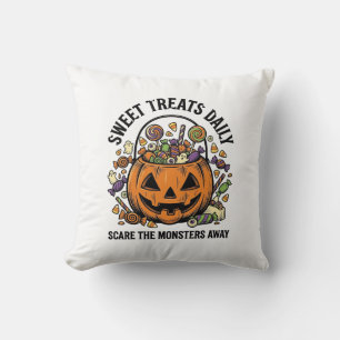 Coussin Chemise de bonbons Halloween Dessin de monstre mig
