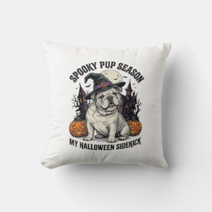 Coussin Chemise de Bulldog Halloween Chien Sorcière Mignon