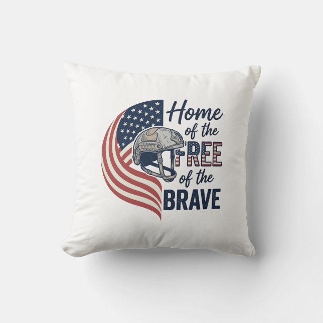 Coussin Chemise de casque patriotique de la maison libre c (Recto)