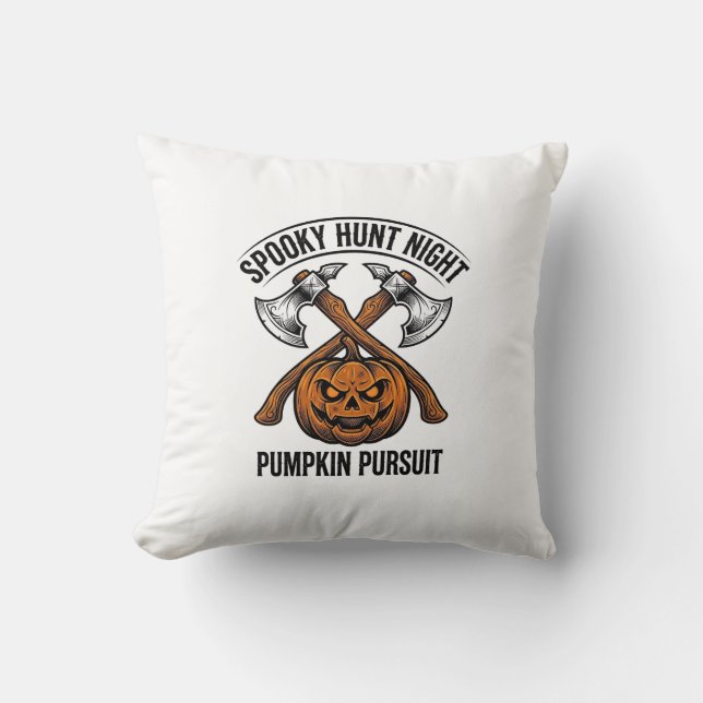 Coussin Chemise de chasse Halloween avec haches de citroui (Recto)