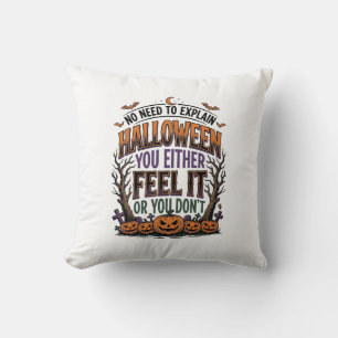 Coussin Chemise de citation Halloween Citrouille Vintage C