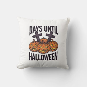 Coussin Chemise de compte à rebours d'Halloween Dessin de