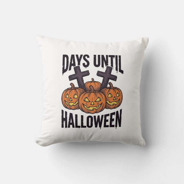 Coussin Chemise de compte à rebours d'Halloween Dessin de  (Recto)