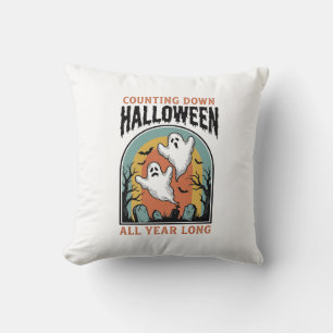 Coussin Chemise de compte à rebours d'Halloween Graphique 
