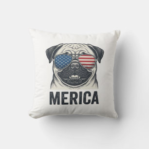 Coussin Chemise de conception de gravure vintage Merica Pu