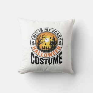 Coussin Chemise de costume d'Halloween effrayant avec grav