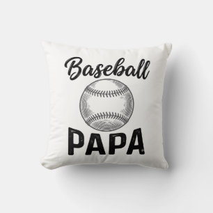 Coussin Chemise de design de gravure vintage Baseball Papa