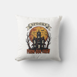 Coussin Chemise de équipage d'Halloween Dessin de maison h